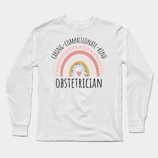 Obstetrician pastel rainbow Long Sleeve T-Shirt